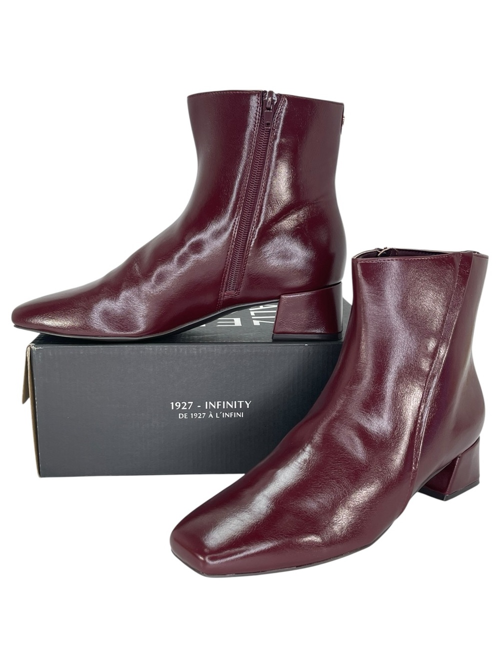 Naturalizer Hadley Wine Faux Leather Womens Ankle Boots Size 9M